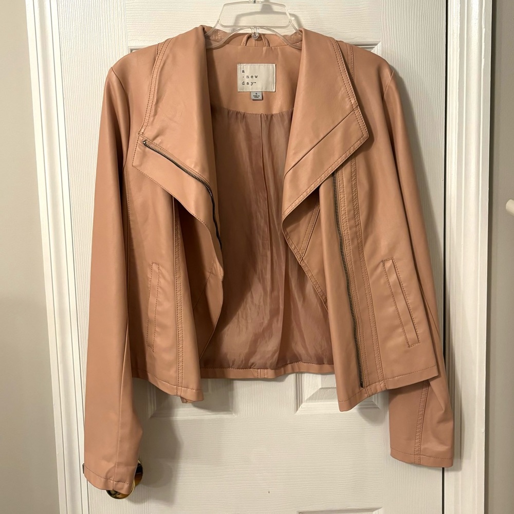 A New Day Dusty Pink Faux Leather Jacket